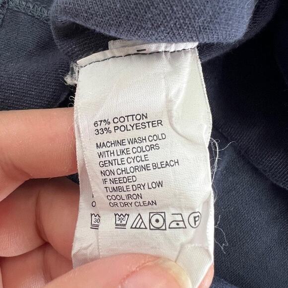 Tommy Bahama Sweater Mens Large Blue Reversible Half Zip Pullover Cotton Blend - Picture 6 of 9